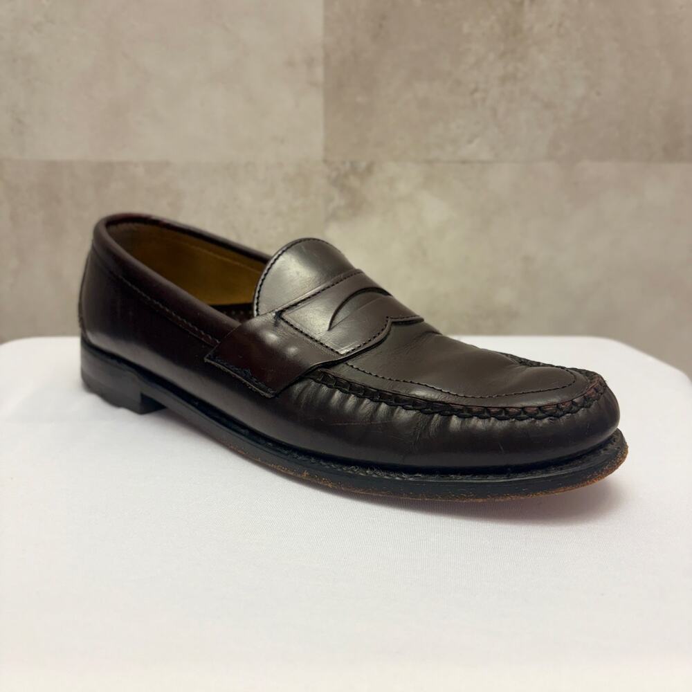 Vintage Sebago Classic Penny Loafers Burgundy Leather 9.5A